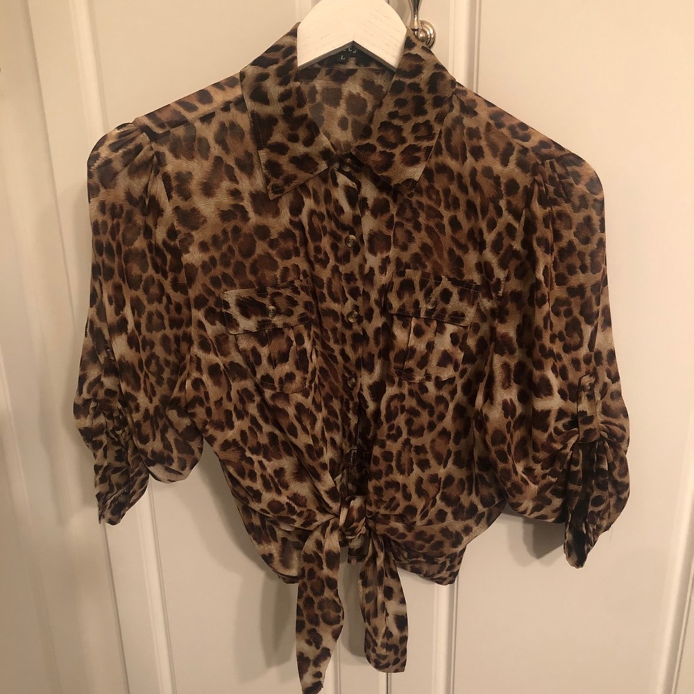 Leopard print blouse